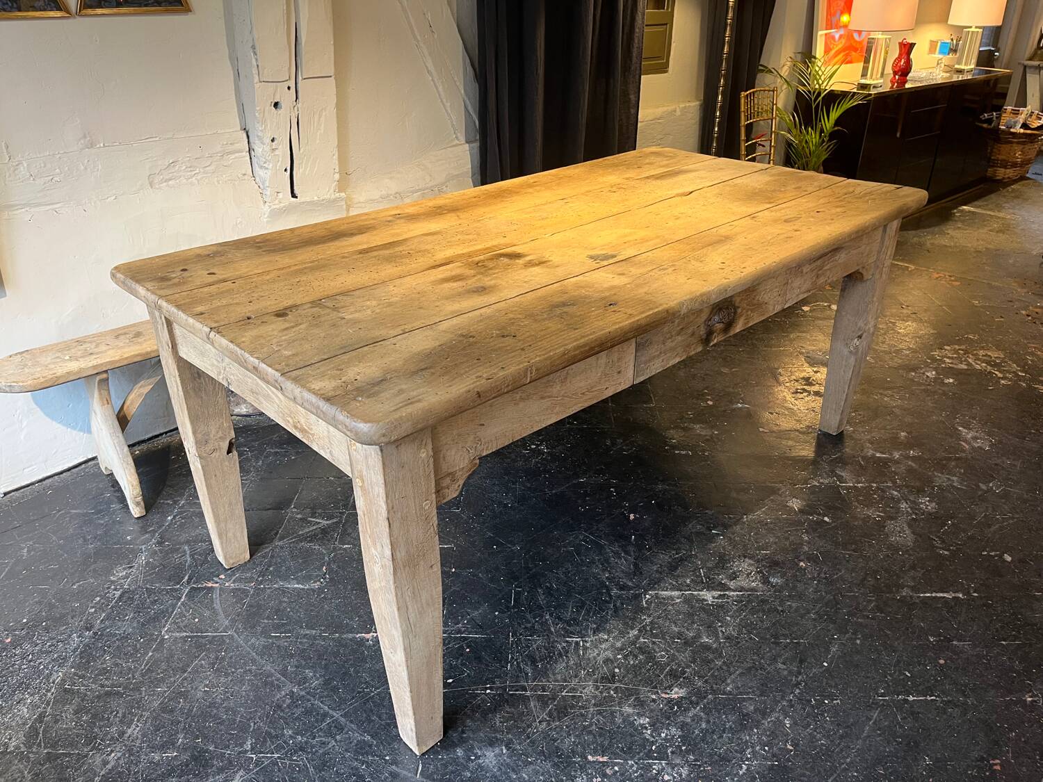 Farmhouse table, 19th century.