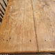 Solid oak farmhouse table, a drawer, vintage, early twentieth century.