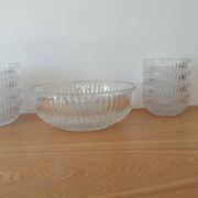 Crystal fruit service with its 8 matching bowls.