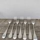 6 Christofle forks in silver metal Christofle model Fidélio Baguette