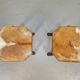 Vintage Milk Stools with Cowhide, 1950s, Set of 2