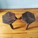 Paire de tabourets tripode brutaliste 1955/60