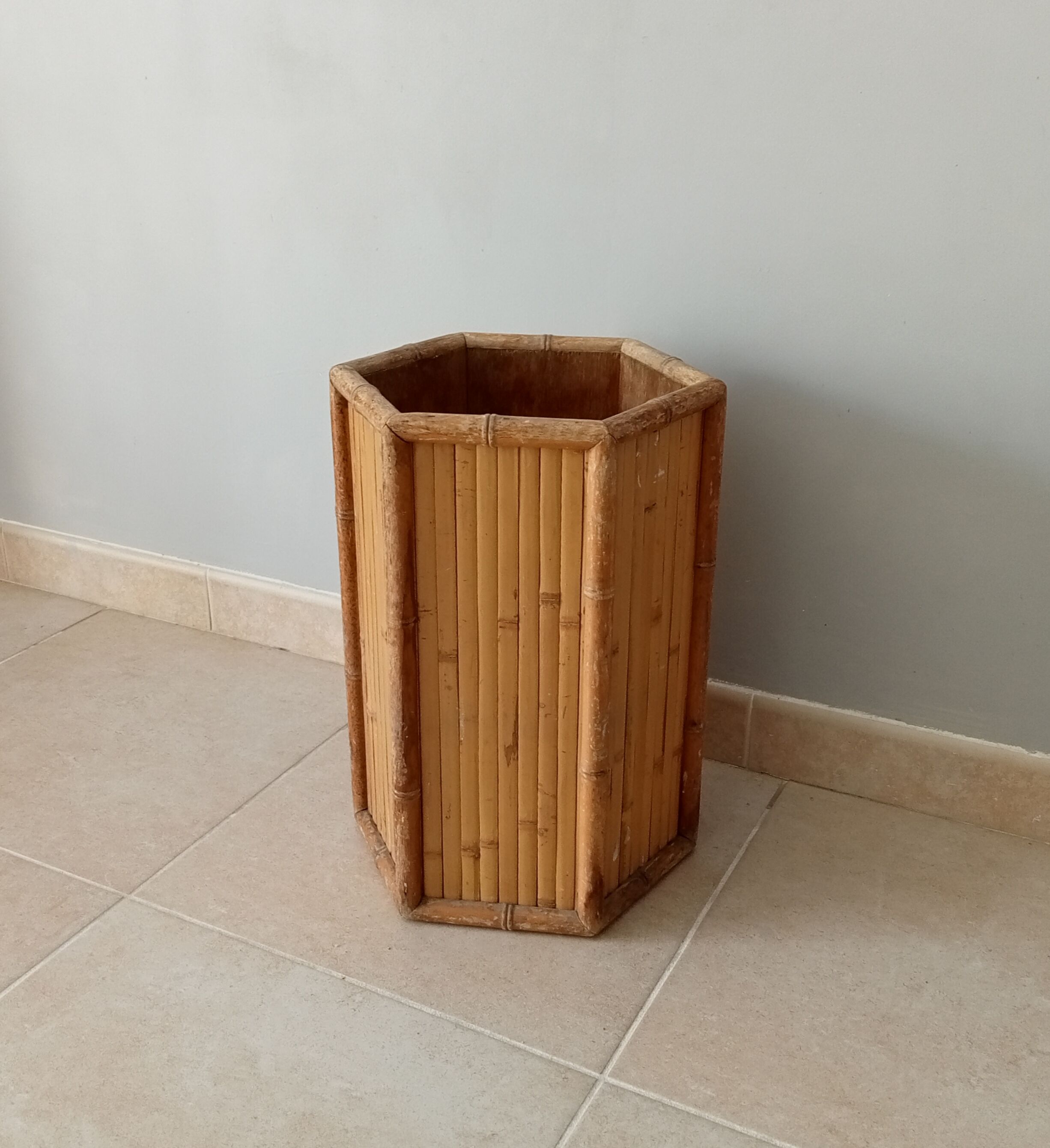 Vintage bamboo side table