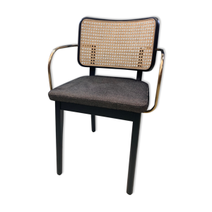 Chaise cannage bois noir