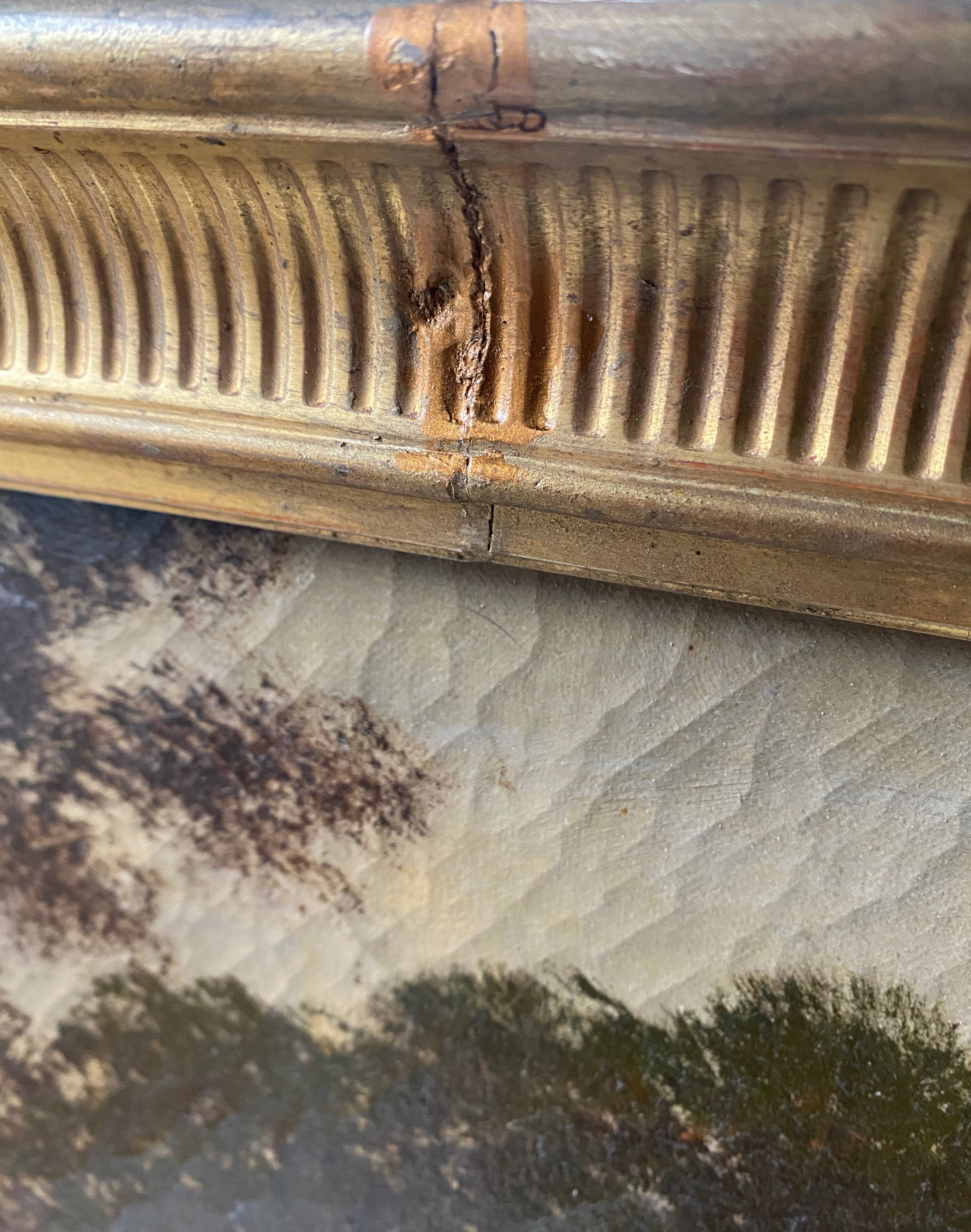 HST painting "Animated landscape at dusk" 19th century