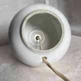 Vintage white earthenware ball lamp