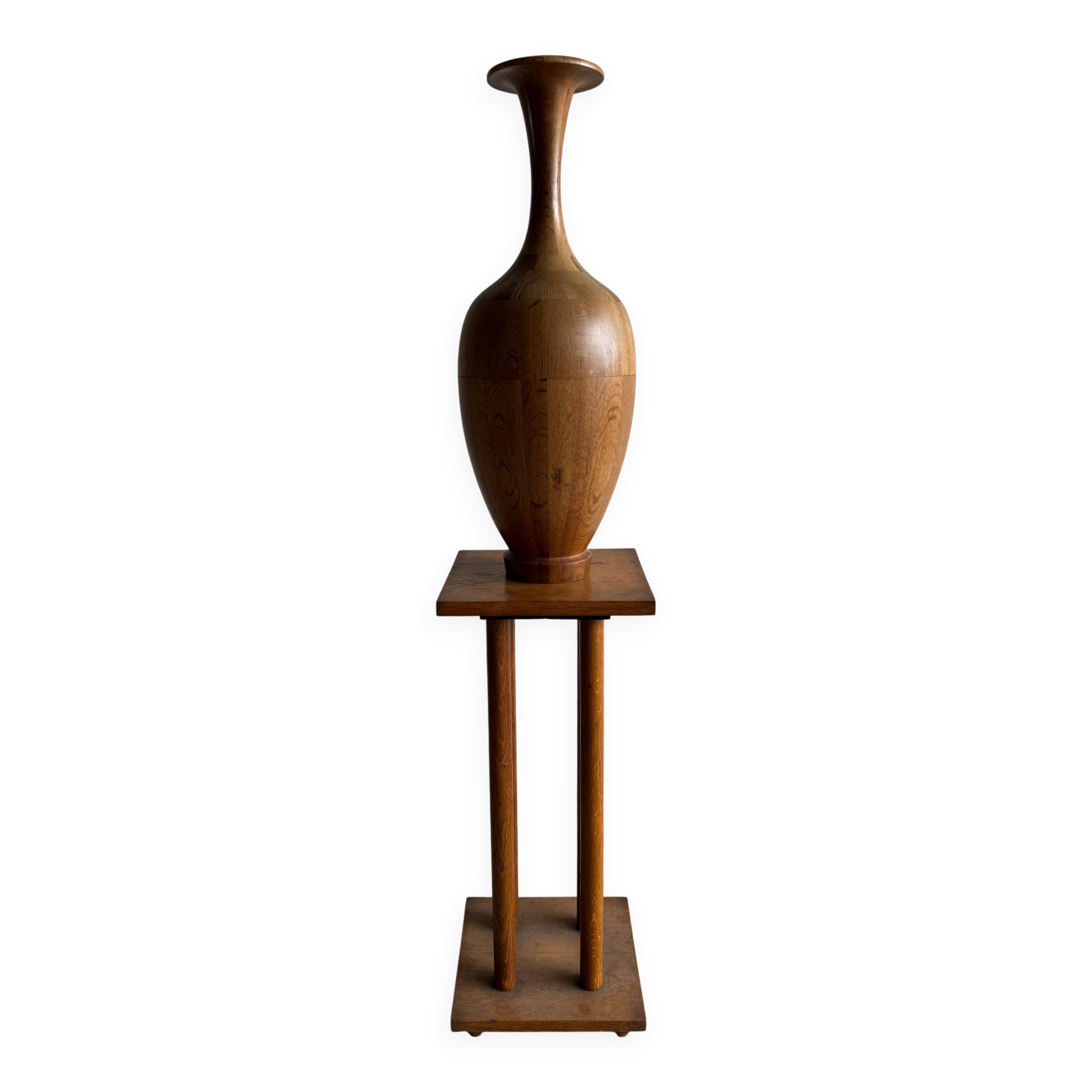 Sculptural wooden vase