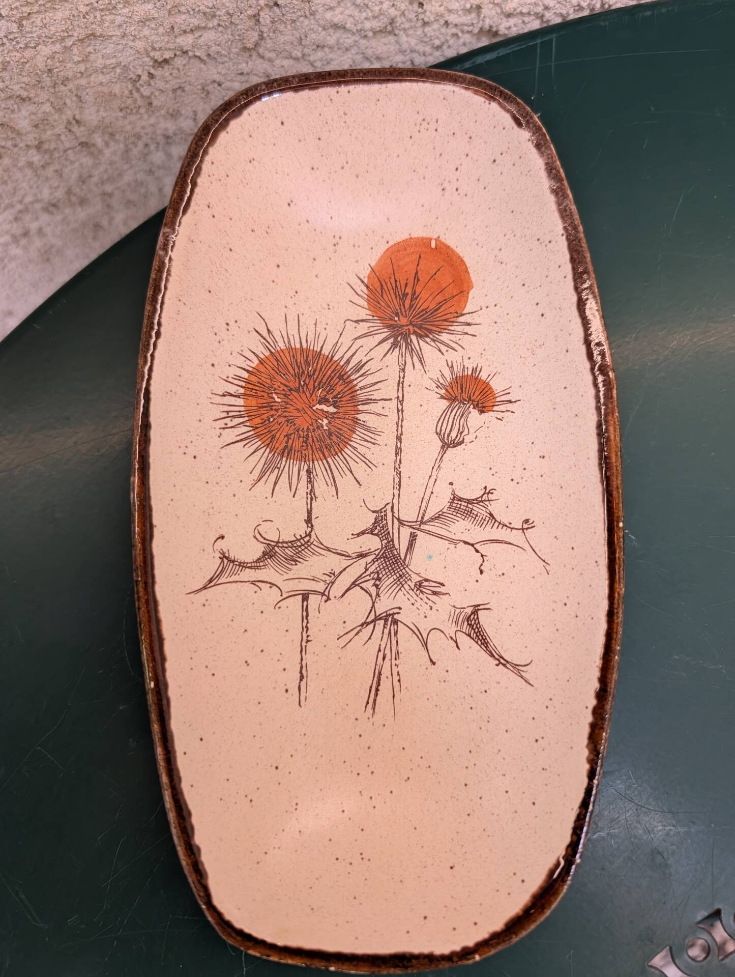 Ravier Sarreguemines thistle decoration – 1970s
