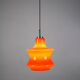 Mid-century orange glass pendant lamp