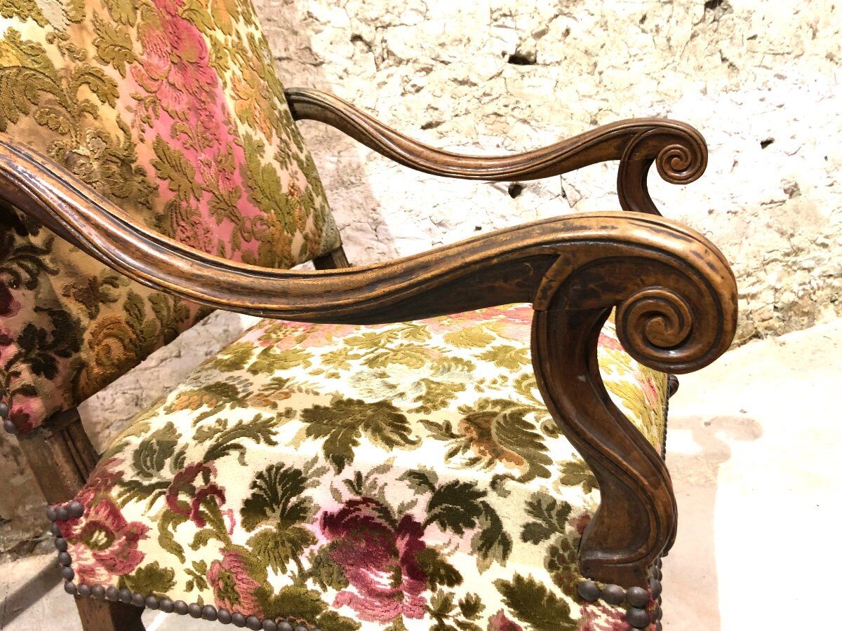 Louis xiv style armchair, 19th century