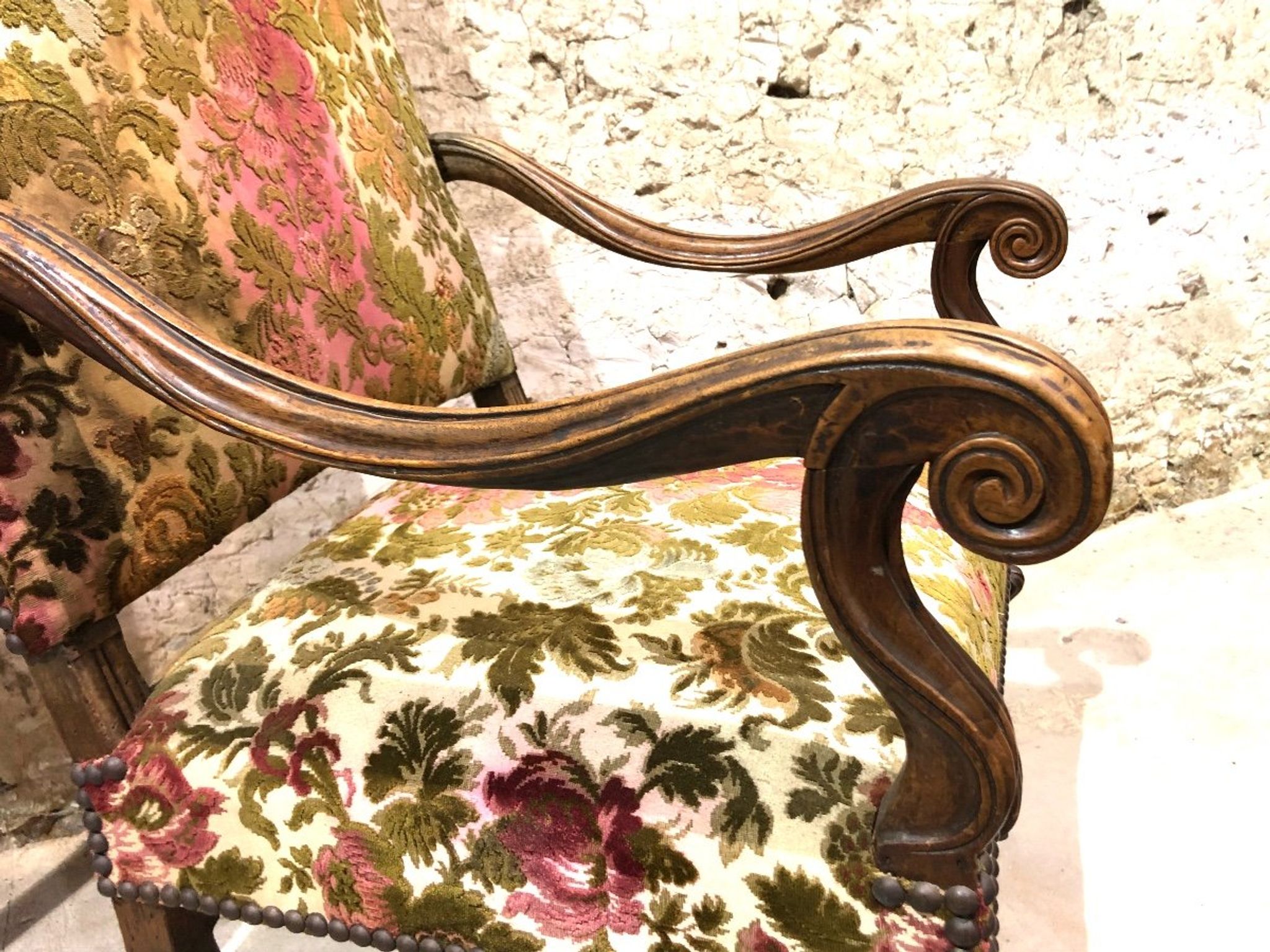 Louis xiv style armchair, 19th century