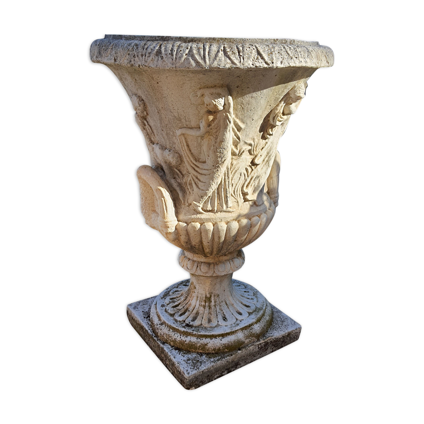 Medicis stone vase, flower pot garden