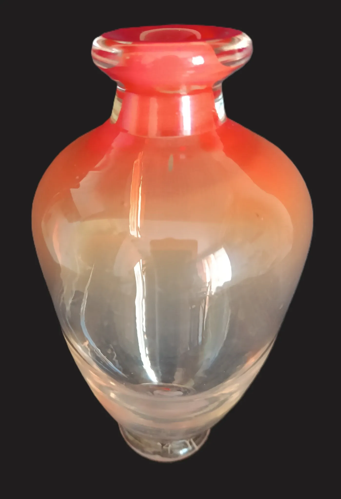 Vase en verre épais, verrerie Ingrid Glashütte (Euskirchen, Allemagne)