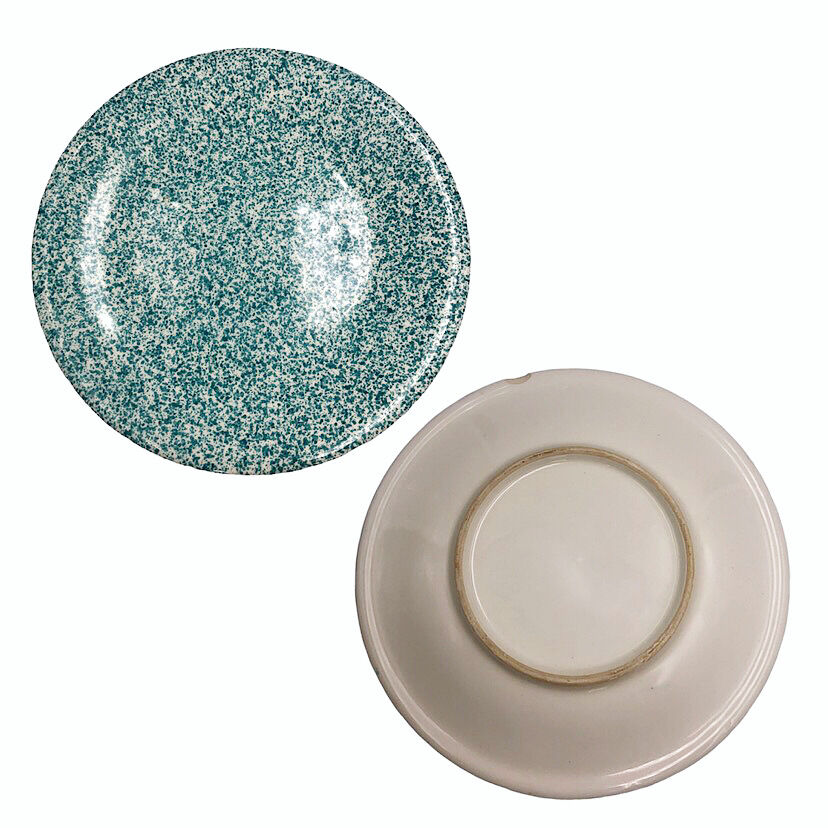 Lot of speckled turquoise plates