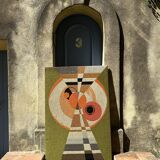 Grande tapisserie originale cinétique OPart. France, années 70