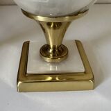 Paire de lampes nacrée style rougier design années 70
