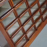 Vintage Dutch Hardwood Haberdashery Shop Cabinet, 1930s