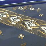 Flat Lunéville Ket G dark blue & gold enamelled