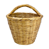 Conical basket with wicker sluice handle