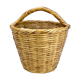 Panier conique à anse en éclisse d'osier