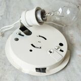 White opaline ceiling light/wall light "milky"