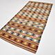 Tapis kilim turc Orientel 4x9, style géométrique, 132x280 cm