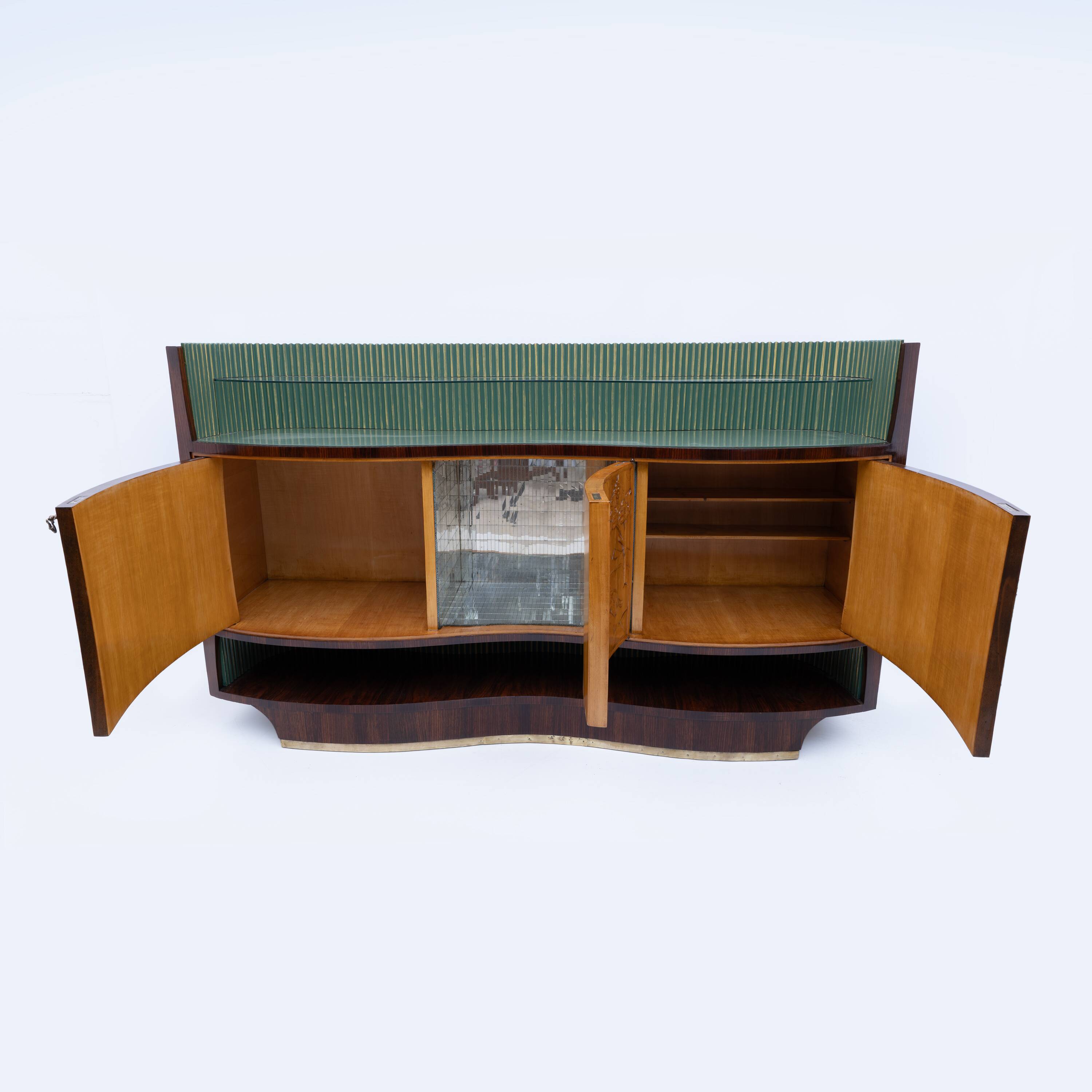 Vittorio Dassi Mid-Century Modern Italian Cabinet Bar, 1950s