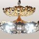 Hollywood Regency brass and crystal chandelier by Peris Andreu, 1970s.