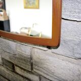 Large vintage teak mirror germany 1960