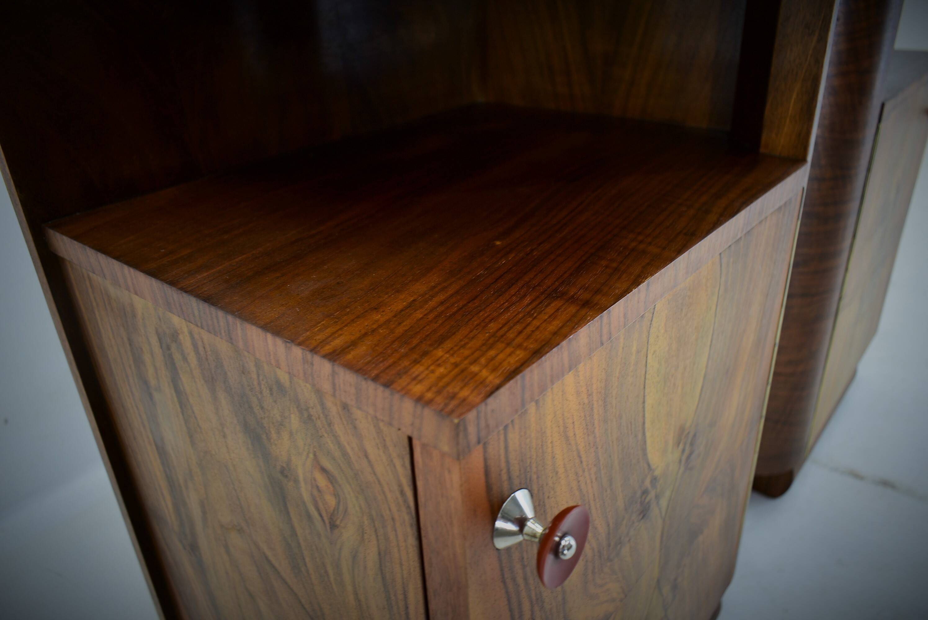 1938s,  Pair of art deco bedside table , Czechoslovakia