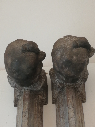 Pair of ancient cast iron channels