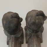 Pair of ancient cast iron channels