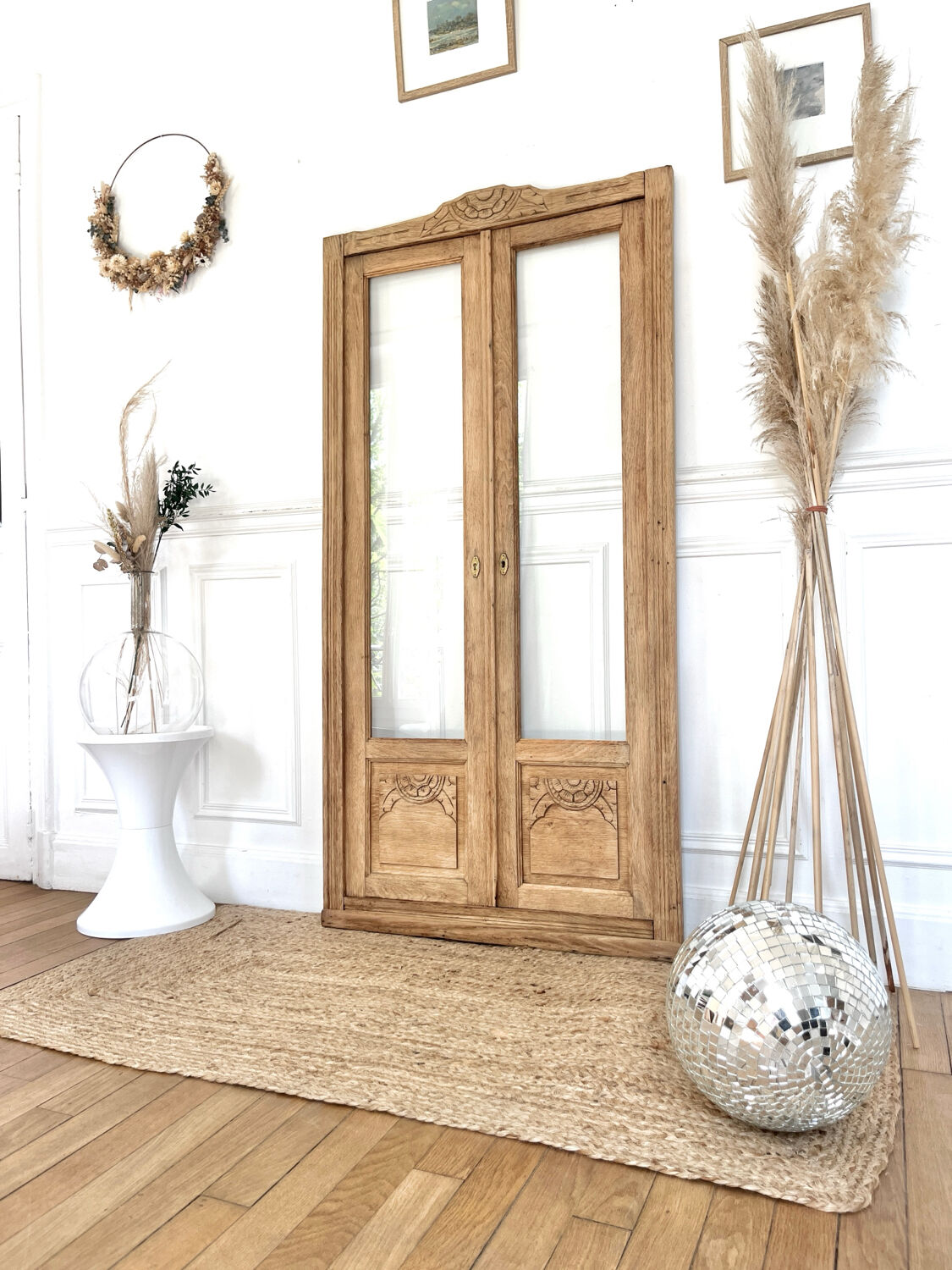 Art Deco wardrobe door with frame