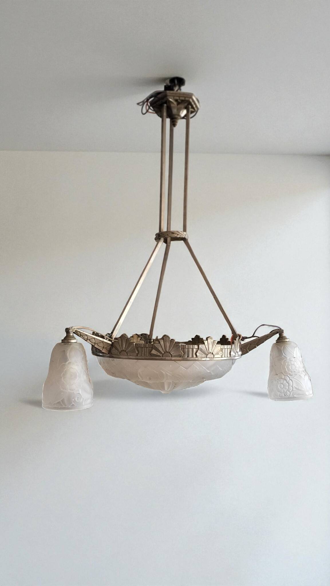 Lustre Art Déco Muller Frères Lunéville 1930