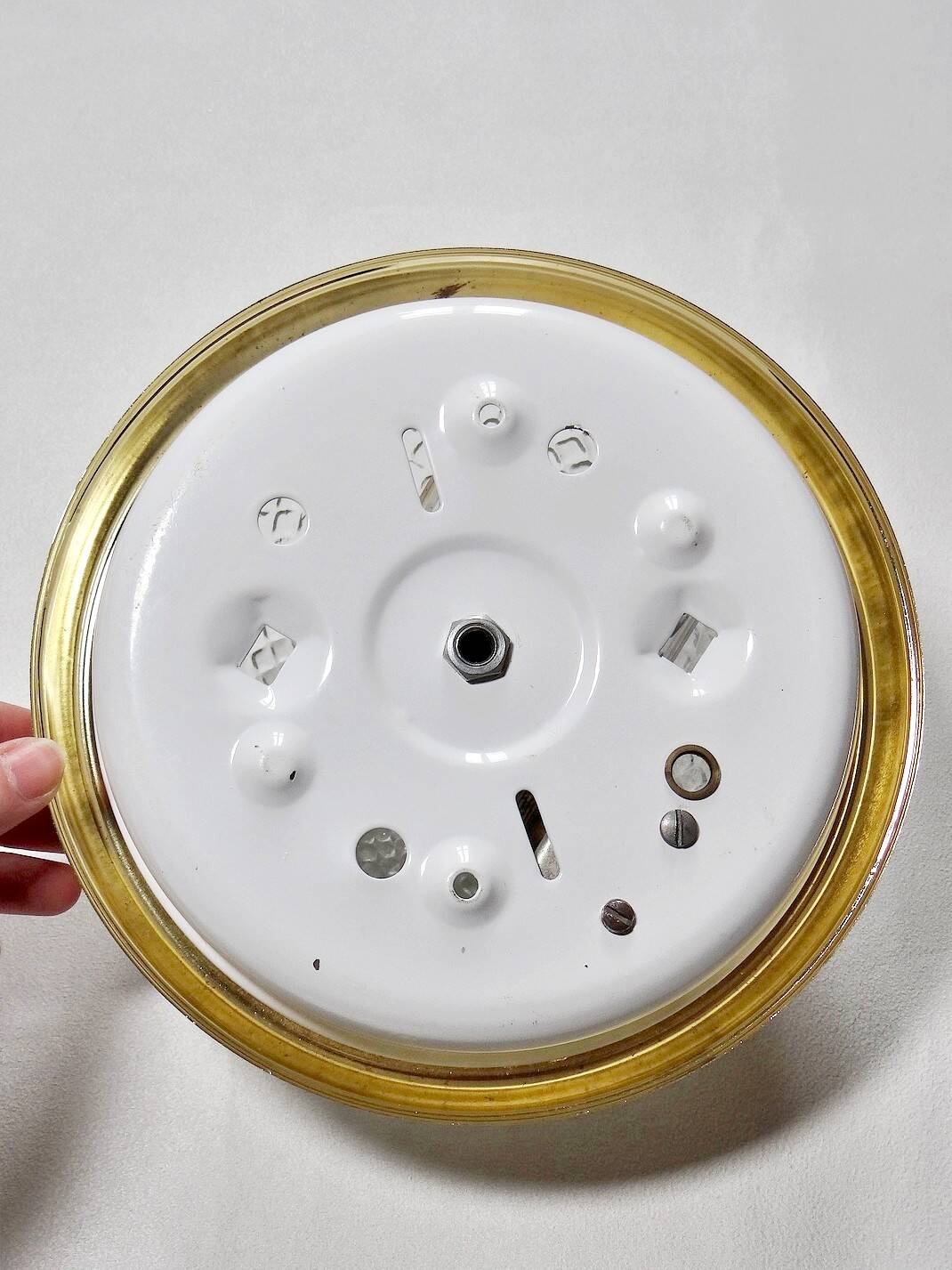 Vintage glass and gold metal globe ceiling light