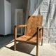 Fauteuil en bois naturel (teck) design minimaliste