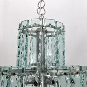 Italian cut glass chandelier by Zero Quattro. 1970s