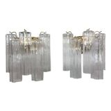 Murano glass "tronchi" wall sconces - a pair