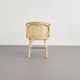 Rattan and cane armchairs, set of 2