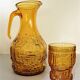 Service amber glasses and Bormioli decanter