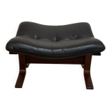 Leather ottoman "Scandinavian design" 1960