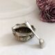 Silver metal salter and glass with salt shovel