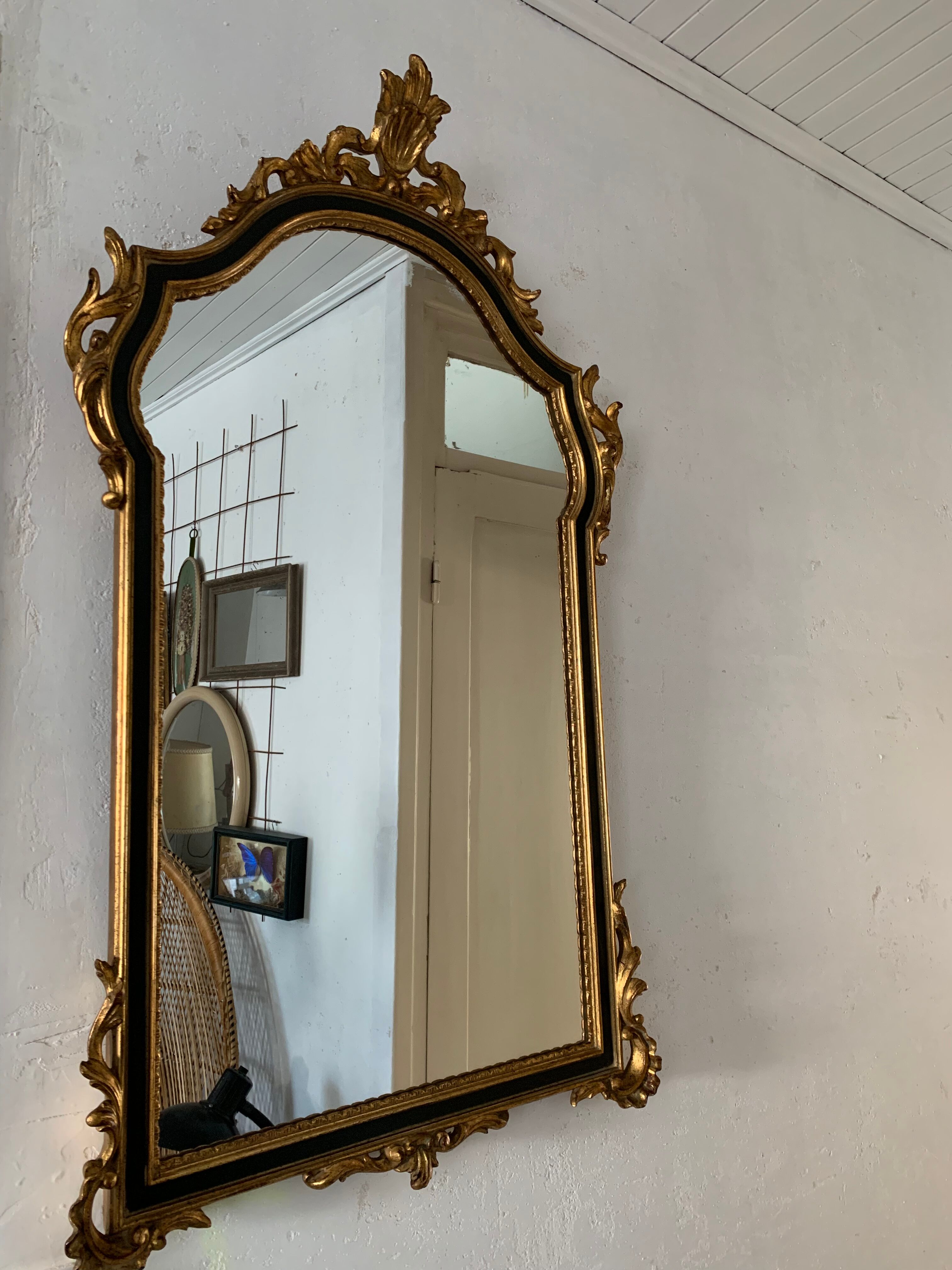 Vintage mirror in wood