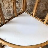 Rattan corner shelf