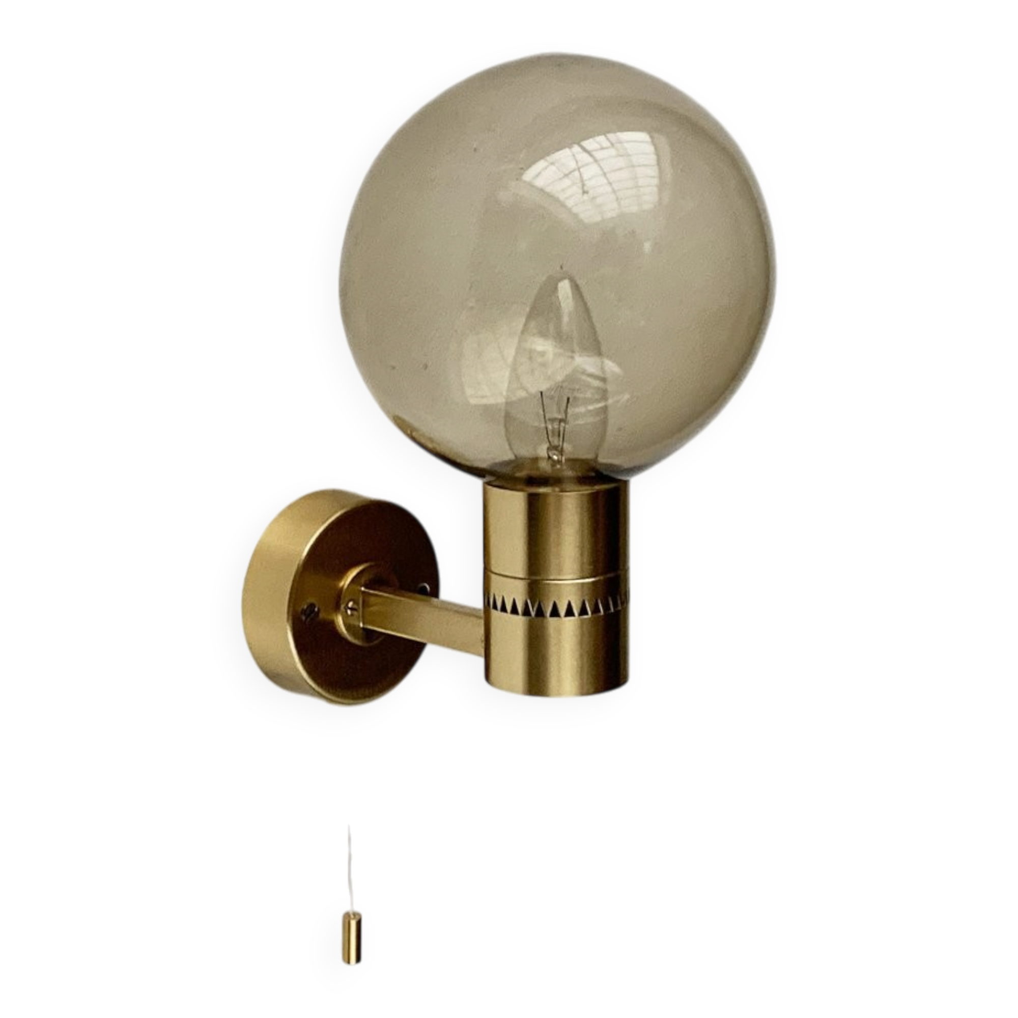 Swedish brass wall sconces from the mid-century by Hans-Agne Jakobsson for Hans-Agne Jakobsson Ab, Markaryd, 1960s, set of 2.