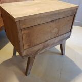 Vintage bedside furniture Scandinavian feet compass