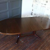 Vintage oval dining table with extensions for Baumann - 1960