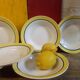 Six plates Digoin-Sarreguemines "Dinard" 50s