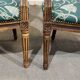 Pair of Louis XVI style armchairs in beech from the 19th century.