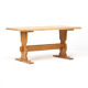 Vintage Mid-Century Rustic Brutalist Oak Dining Table